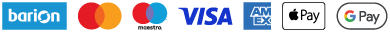 Barion, Mastercard, Maestro, Visa, American Express, Apple Pay és Google Pay